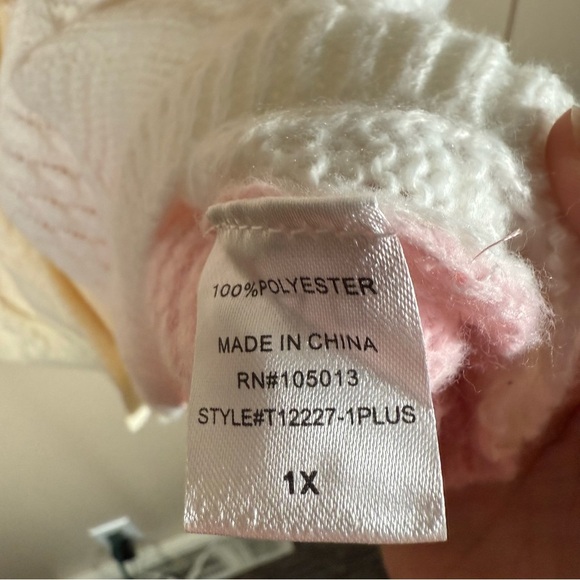 Andree by Unit Color-block Chunky Knit Cardigan size 1X - Picture 5 of 6